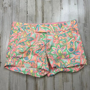 Lilly Pulitzer Barclay Shorts Women’s Size 6 Sandbar‎ Blue Make a Splash Pattern